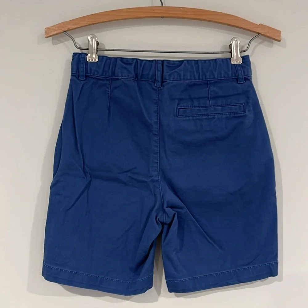 OLD NAVY Boys 12 Slim Built In Flex Flat Front Shorts Blue Adjustable Waist